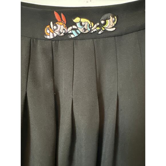 Dollskill x Powerpuff Girls Fly To The Rescue Black Pleated Mini Skirt Size M - Picture 2 of 9